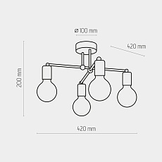 Потолочная люстра TK Lighting 1904 Retro 2