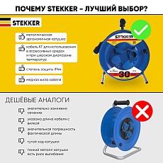 Удлинитель Stekker Professional 4гн 30м с/з PRF02-31-30 39786 1