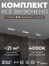 Встраиваемая однофазная трековая система Hesby Lighting Skylite №1 со светильниками HSBL_kompl_S001_VI3W4K_01