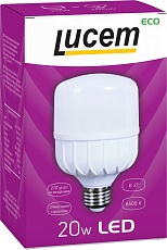 Лампа светодиодная Lucem E27 20W 6500K матовая FLLCB202765L 1