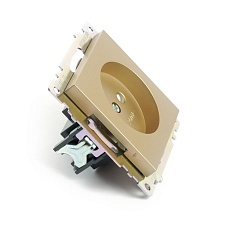 Розетка 2P Stekker Катрин золото GLS10-7109-08 49223 3