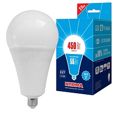 Лампа LED сверхмощная Volpe E27 55W 4000K матовая LED-A140-55W/4000K/E27/FR/NR UL-00005614