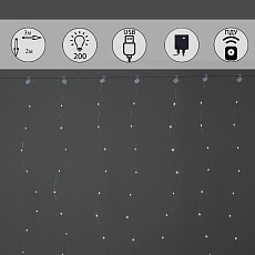 Cветодиодная гирлянда Sneha занавес Роса теплый белый настраиваемый контроллером A-973 WW