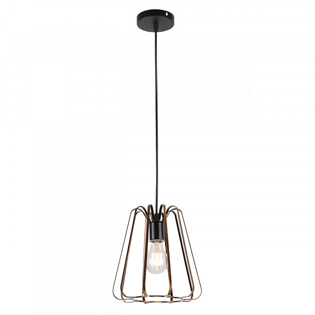 Подвесной светильник IMEX MD.0301-1-P BK+ZGD Фото № 1