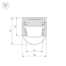 Профиль Arlight PDS-REGULOR-2000 ANOD 013874 1