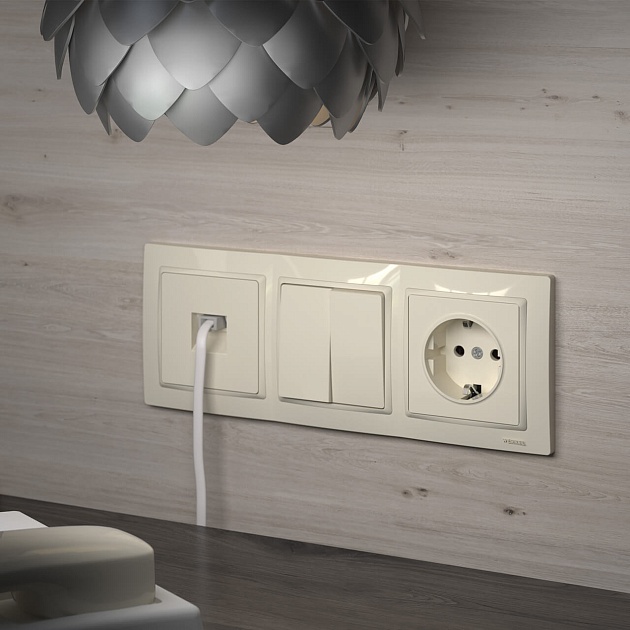 Выключатель двухклавишный Werkel слоновая кость W1120003 4690389155604 изображение 6 Выключатель двухклавишный Werkel слоновая кость W1120003 4690389155604 Фото № 6