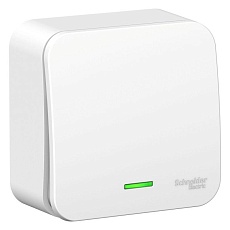 Переключатель одноклавишный проходной Schneider Electric Blanca 10A 250V с подсветкой белый BLNVA106111