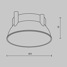 Декоративная рамка-отражатель Maytoni Technical Downlight Alfa LED Ring12-15W-RD-BS 1