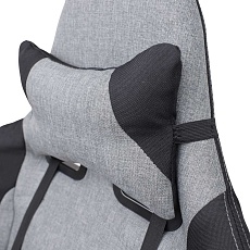 Игровое кресло AksHome Savage серый + черный, ткань 83800 3