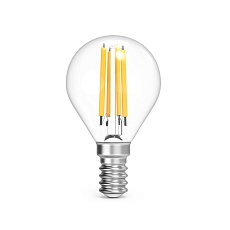 Лампа светодиодная филаментная Gauss E14 13W 2700K прозрачная 105801113