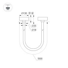 Подвесной светодиодный светильник Arlight SP-Tropic-Surface-R18-L5000-58W Day4000 043398 1
