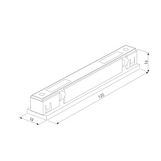 Прямой коннектор никель Elektrostandard 85008/00_система Лайн a072715 1