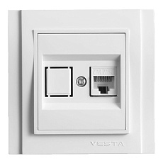 Розетка LAN Vesta-Electric Verona белый FRZCW020101BEL