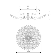 Потолочная люстра Eurosvet Flowers (Умный дом) 101015/10 латунь Smart a072174 3