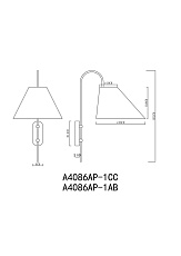 Бра Arte Lamp Rondo A4086AP-1AB 1