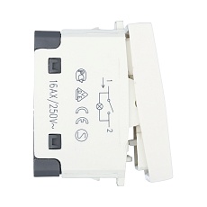 Выключатель LK Studio с индикатором 45х45мм (схема 1L) 16 A, 250 B (белый) LK45 850904-1 2