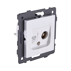 Розетка двойная TV (мама) + телефонная розетка RJ11, белый Kollinger REA-013WH для Aspekt, Eleganz, Reflex 1