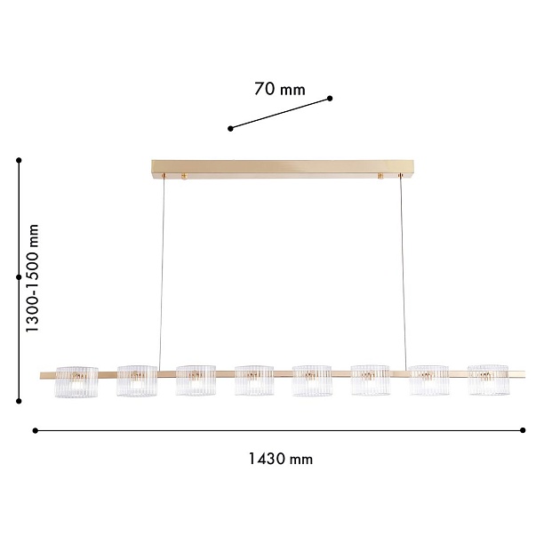 Подвесная светодиодная люстра Favourite Ori 4248-8P изображение 2 Подвесная светодиодная люстра Favourite Ori 4248-8P Фото № 2