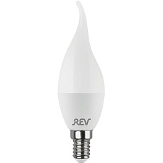 Лампа светодиодная REV FC37 Е14 7W 4000K нейтральный белый свет свеча на ветру 32352 5 1