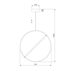 Подвесной светодиодный светильник Eurosvet Element 90282/1 бронза 2