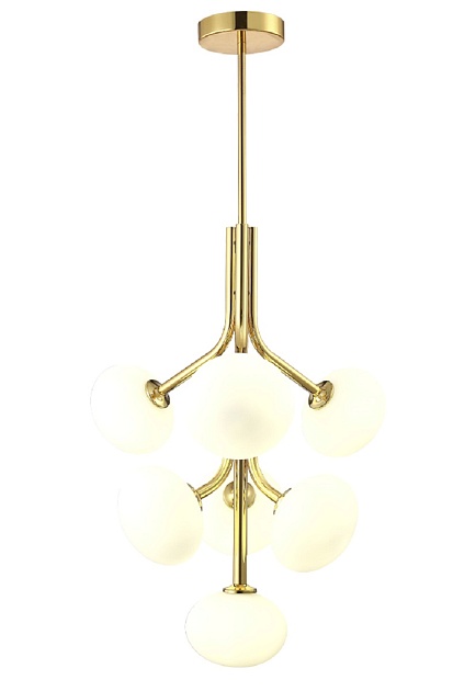 Подвесная люстра Crystal Lux ALICIA SP7 GOLD/WHITE Фото № 2