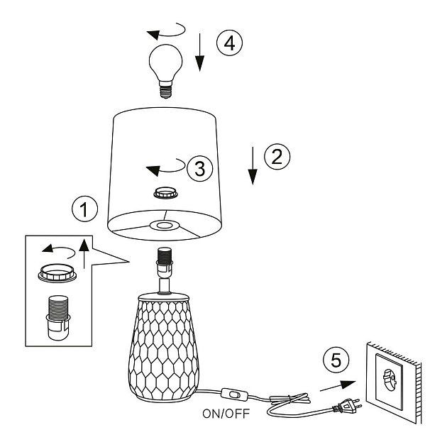 Настольная лампа Rivoli Bertha 7071-502 Б0057272 изображение 2 Настольная лампа Rivoli Bertha 7071-502 Б0057272 Фото № 2