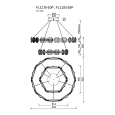 Подвесная люстра Fluorite Pianta FL1170-10P 3