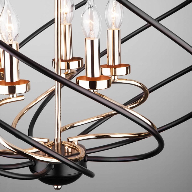 Подвесная люстра Eurosvet Sorrel 60105/5 черный изображение 3 Подвесная люстра Eurosvet Sorrel 60105/5 черный Фото № 3