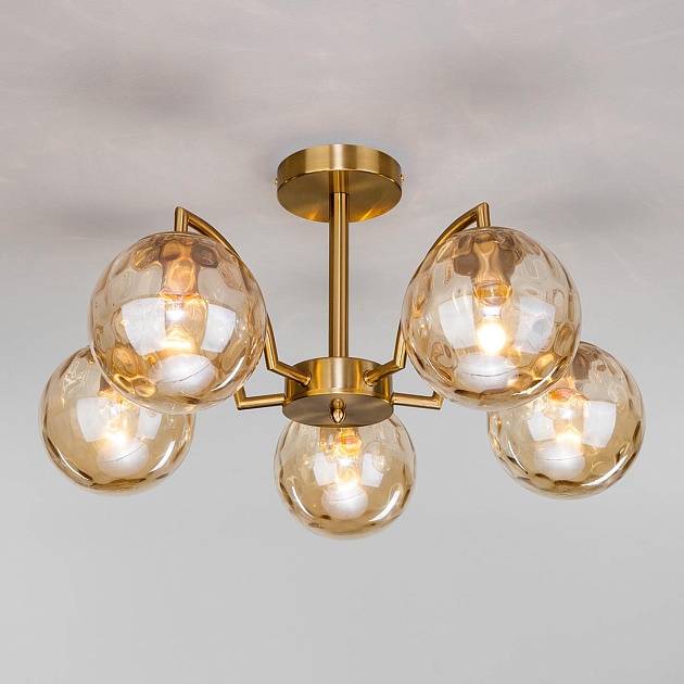 Потолочная люстра Eurosvet Оптима Eden 30178/5 латунь Фото № 1