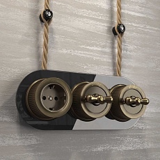 Переключатель-выключатель одноклавишный Werkel бронзовый Ретро W5712012 4690389166617 3