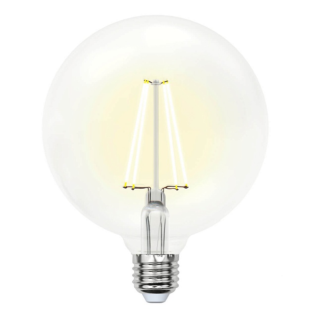 Лампа светодиодная филаментная Uniel E27 10W 3000K прозрачная LED-G125-10W/WW/E27/CL PLS02WH 10534 фото 