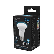 Лампа светодиодная Gauss E14 9W 6500K матовая 106002309 2
