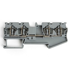 Зажим пружинный, 4-проводной проходной ЗНИ - 4,0 (JXB ST 4), серый Stekker 39966 5
