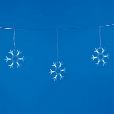 Светодиодная гирлянда Uniel занавес Снежинки-1 220V синий ULD-E1503-036/DTA Blue IP20 Snowflakes-1 UL-00001406 2