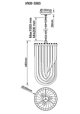 Подвесной светильник Garda Decor 91GH-3503 1