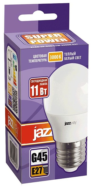 Лампа светодиодная Jazzway E27 11W 3000K матовая 5019331 фото 2