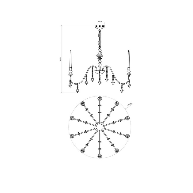 Подвесная люстра Lucia Tucci Maya 4450.10 Chrome изображение 2 Подвесная люстра Lucia Tucci Maya 4450.10 Chrome Фото № 2