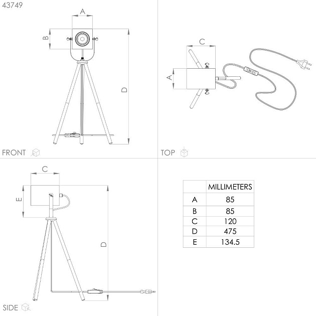 Настольная лампа Eglo Ayles 43749 Фото № 2
