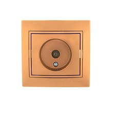 ТВ-розетка оконечная Lezard Mira золото 701-1313-130