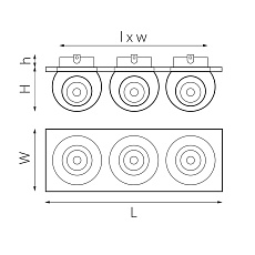 Комплект из светильника и рамки Lightstar Intero Ball (217536+217062+217062+217062) i536626262 1