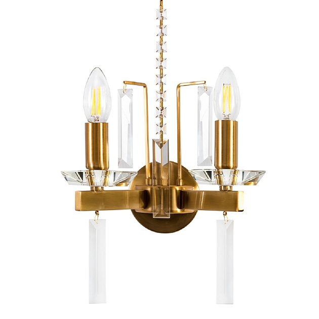 Бра Crystal Lux Marron AP2 Brass Фото № 1