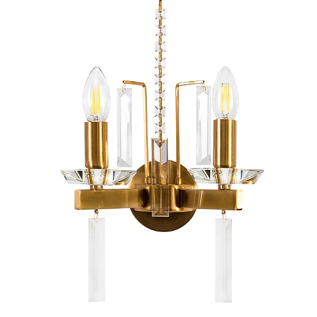 Бра Crystal Lux Marron AP2 Brass фото 