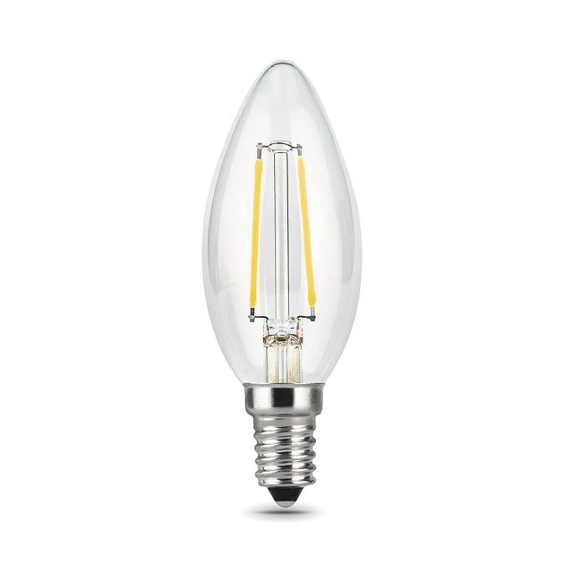Лампа светодиодная филаментная Gauss E14 11W 4100К прозрачная 103801211 фото 5