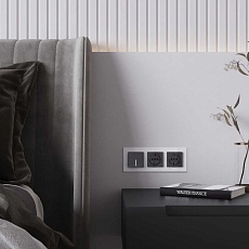 Розетка Werkel с заземлением черный акрил W1171048 4690389197703 2