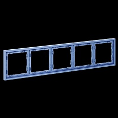 Рамка пластиковая S70 на 5 постов, (деним) Voltum VLS100515 1
