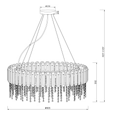 Подвесная люстра Maytoni Hail MOD097PL-12CH 1