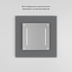 Сенсорный выключатель двухклавишный Werkel с подсветкой серебряный W4523006 4690389197956 2