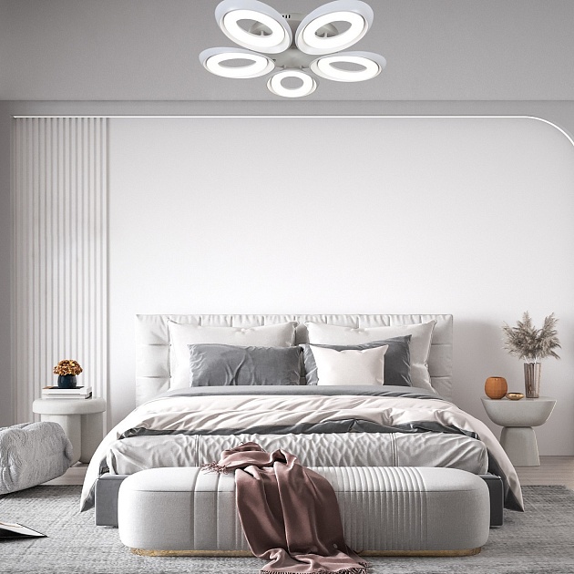 Потолочная светодиодная люстра Gerhort G61211/5WT изображение 2 Потолочная светодиодная люстра Gerhort G61211/5WT Фото № 2