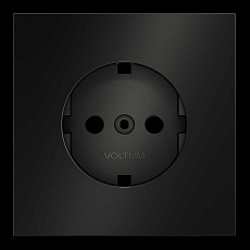 Накладка для розетки с заземлением, S70 Metal (антрацит) Voltum VLSM000612 5