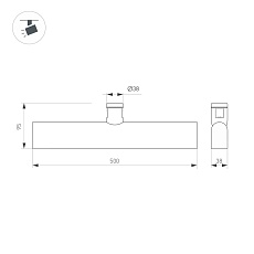 Трековый светодиодный светильник Arlight Art-Apriori-Flat-L500-15W Warm3000 047778 1